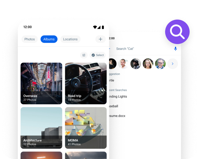 Less scrolling, more finding with Albums and Search